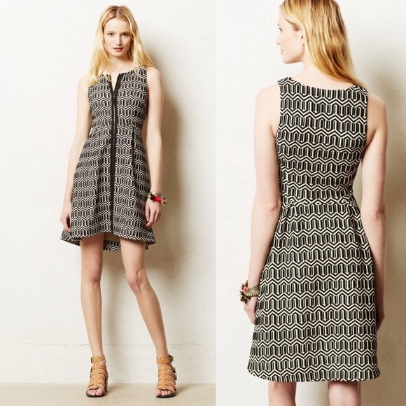 leifsdottir Dresses & Skirts - NWOT Anthro Leifsdottir Tonnelle Geometric Dress